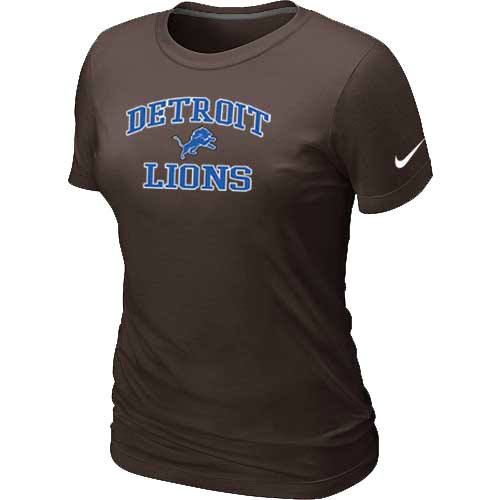 Nike Detroit Lions Women's Heart & Soul NFL T-Shirt - Brown